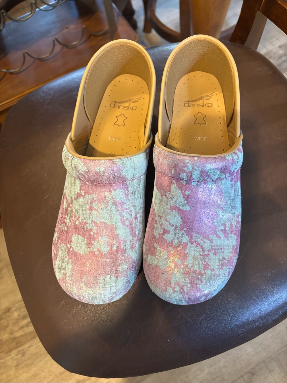 Dansko Kids Pastel Tie-Dye Slip-On Clogs